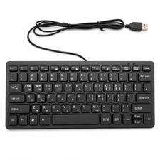 Wired Korean Keyboard, 78 Keys Spill Proof Slim Hangul Layout Keyboard, USB P...