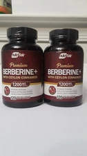 (Lot of 2) Nutriflair Premium Berberine HCL 1200mg Plus Ceylon Cinnamon 120 Cap.