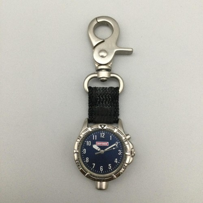 #ad #ad Craftsman Key Ring Watch Mens 39mm Blue Dial Silver Tone ZM10050 New Battery $23.99