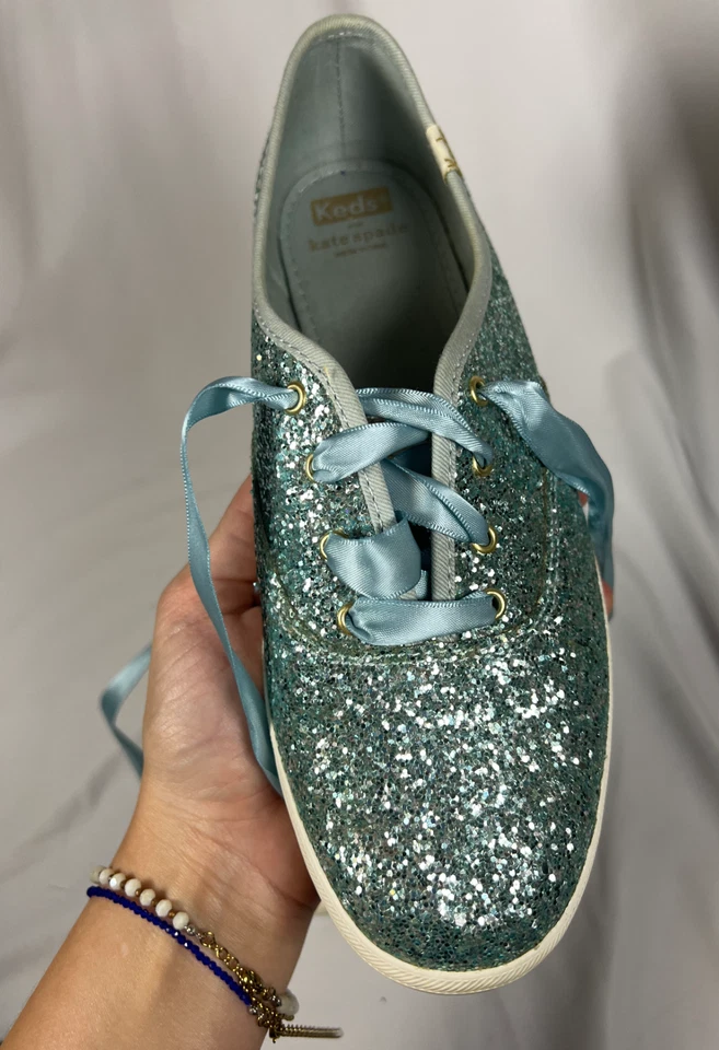 Zapatillas Kate Spade x Keds Brillo Azul Talla 8.5 - Boda Novia Algo Azul Foto 3 de 4