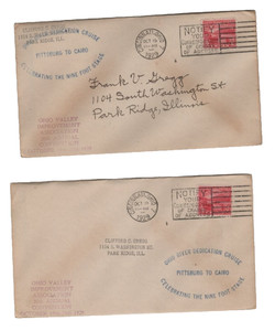 #681 Ohio River Canalization October 19 1929 Cincinnati OH, two envelopes