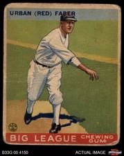 1933 Goudey #79 Red Faber White Sox HOF 1 - POOR