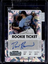 Drew Rasmussen 2021 Panini Contenders #191 Rookie Auto Cracked Ice /23