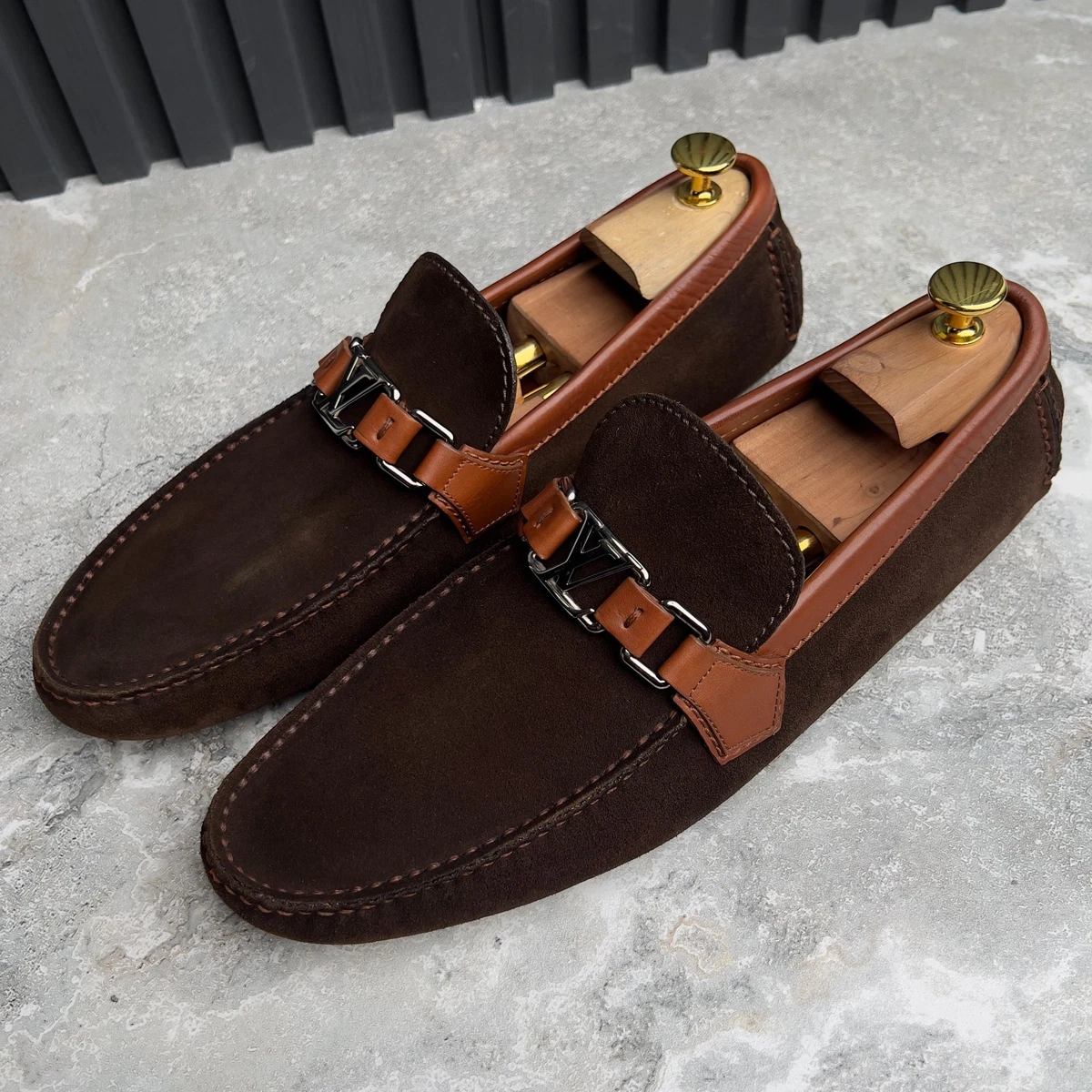 Louis Vuitton Moccasin Brown Casual Shoes for Men for sale - eBay