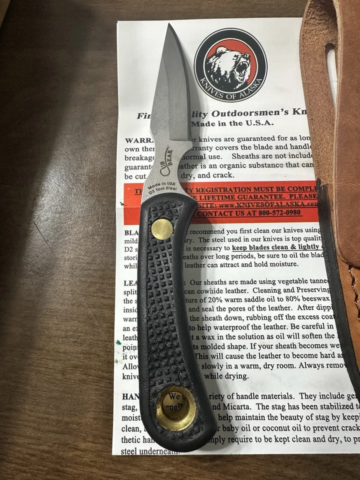NUEVO STOCK ANTIGUO Cuchillos de Alaska Cuchillo Cub Bear Cuchillo de Tapa de Agarre Seguro 00006FG Foto 3 de 4
