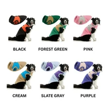 Gooby Zip Up Sherpa Vest - Two Tone Fuzzy Fleece Dog sweater