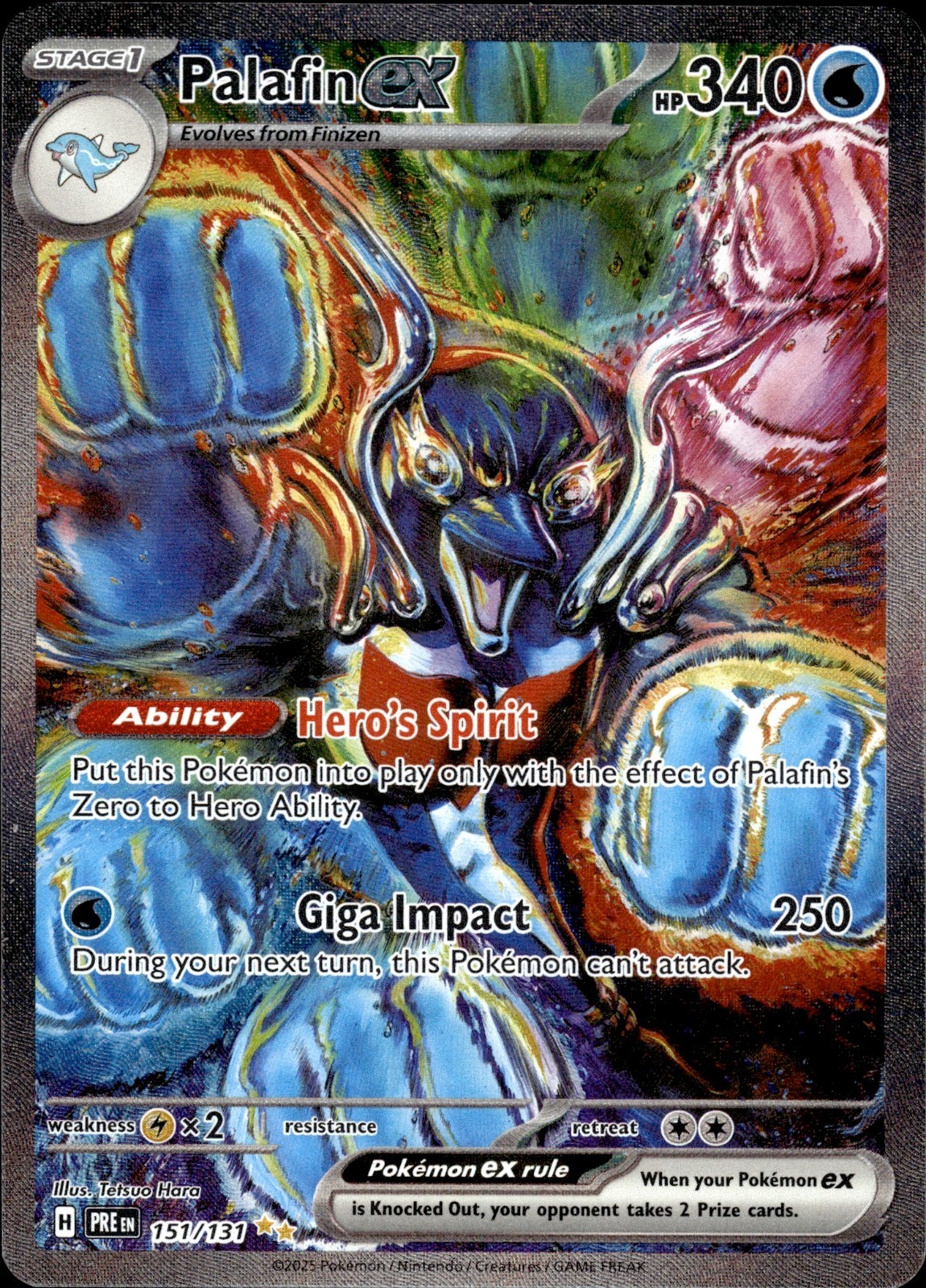 Palafin ex 151/131 Prismatic Evolutions Special Illustration Rare NM Pokemon TCG