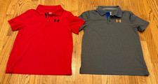 A Lot Of 2 Boy's Under Armour Loose Heat Gear Short Sleeve Shirts, Size YMD