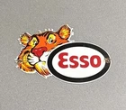 VINTAGE 12” ESSO TIGER GASOLINE CAT PORCELAIN SIGN CAR GAS TRUCK MOTORCYCLE