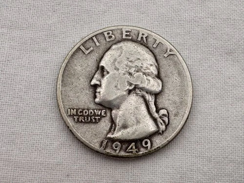 1949 D U.S. Washington Silver Quarter IU-5