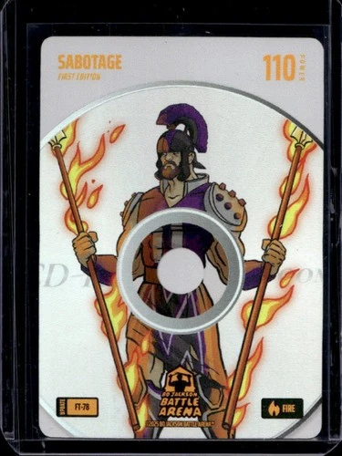 2025 Bo Jackson Battle Arena Update 1st Edition Sabotage Tracks Fire #FT-78