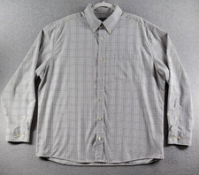 Orvis Men's Shirt Size XL Gray Plaid Active Fit Button Down Long Sleeve Pocket