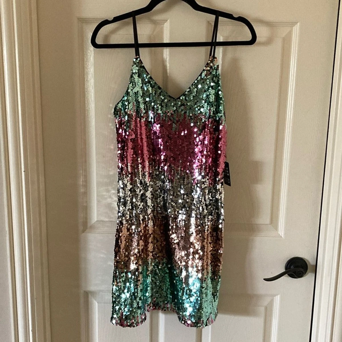 express multicolor sequin dress Express Fashion aztec sequined embellished sheath dress XS