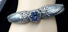 Sarda sterling Stunning Blue Stone bangle bracelet 30.7 Gram