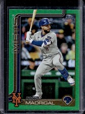 2025 Topps Nick Madrigal Green Rainbow Foilboard #/99 Mets