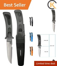 Stainless Steel Scuba Diving Knife with Rapid Sheathing  Leg Straps - Vigo