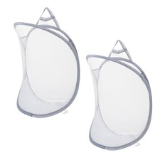  2 Pcs Paniers À Linge Pliable De Rangement Pliant Organisateur Pendaison Murale