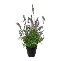 artplants Kunst Blume Lavendel Smorli Im Kunsttopf, Lila, 50Cm