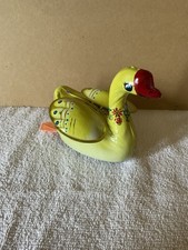 Vintage Yellow Duck Goose Tin Litho Wind Up Toy Mechanical NO Key