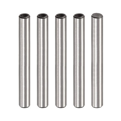 M3 Internal Thread Dowel Pin 5pcs 5x40mm Chamfering Flat Carbon Steel Pin