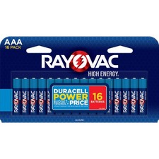 Rayovac High Energy AAA Batteries 16 Pack, Alkaline Triple A Batteries