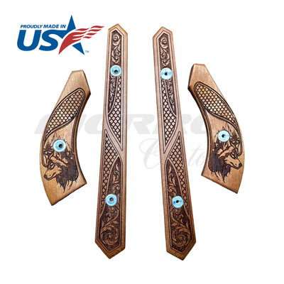 Ruger M77 MK2 Zytel Boat Paddle Skeleton Stock Inserts Custom Rifle Grips