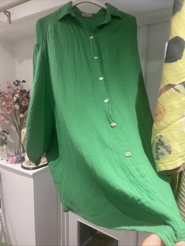 Ladies Made In Italy Cotton Shirt Used Best Fit Size 22/24 - Picture 5 of 12