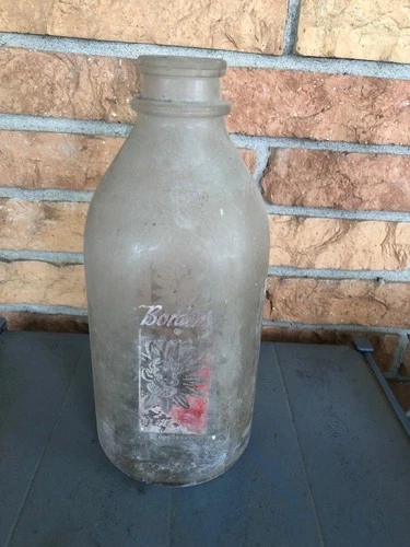 Vintage Borden’s Glass Milk Bottle Jug ELSIE  2 Sided