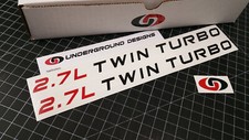 Ecoboost 2.7l Twin Turbo Decals 2pk Hood Stickers Fits F150 Edge Fusion Mkx Ecoboost 2.7l Twin Turbo Decals 2pk Hood Stickers Fits F150 Edge Fusion Mkx