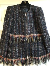 CHANEL 17A PARIS-COSMOPOLITE FANTASY TWEED BLACK RED BLUE JACKET FR40-FR38 $9.8K