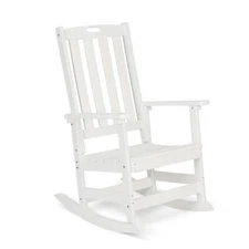 Aoodor Outdoor Rocking Chair Patio Chair Porch Rocking W/High Back Rocker Chair