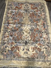 Vintage Exqusite Silk Brocade Pagoda Children Asia Table Cloth Piano Scarf/Shawl