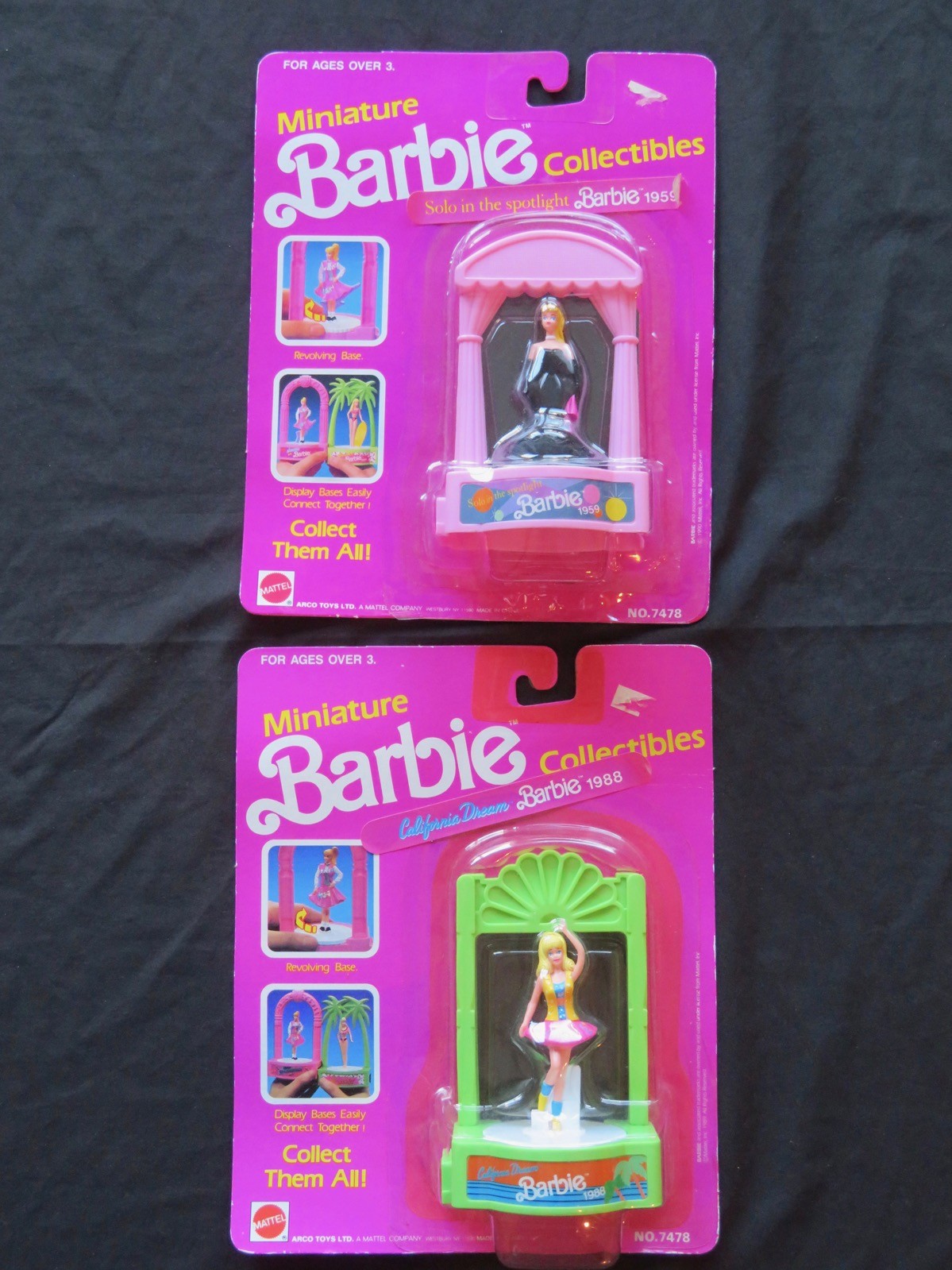 New Vintage Lot of 8 Forever Miniature Barbie Collectibles Revolving