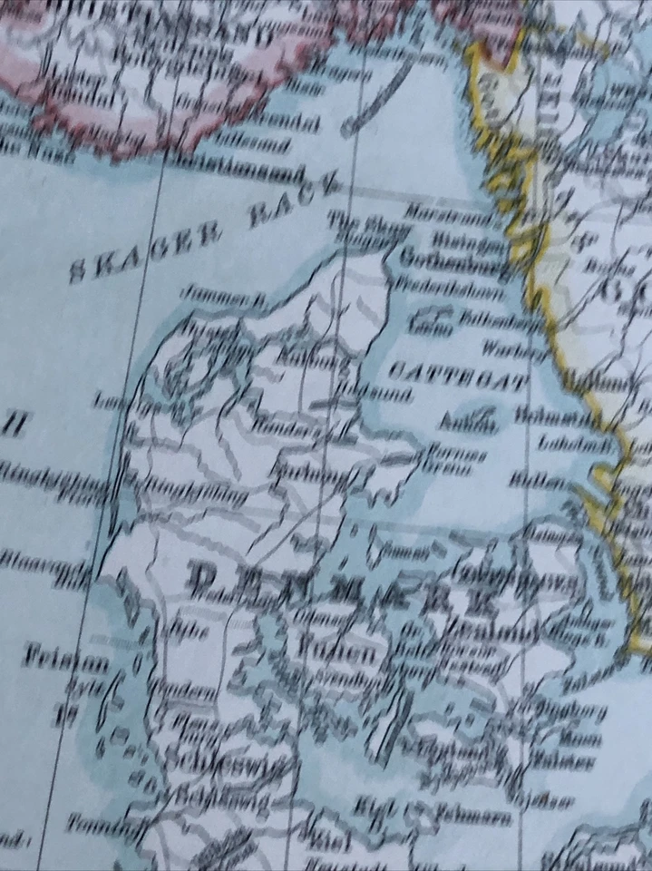 1891: Mapa de Noruega Suecia y el Báltico Europa Rusia impresión antigua #CTA27 Foto 4 de 4