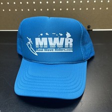 Maui Wave Riders Hawaii Surf Roped Snapback Foam Adjustable Trucker Blue Hat Cap