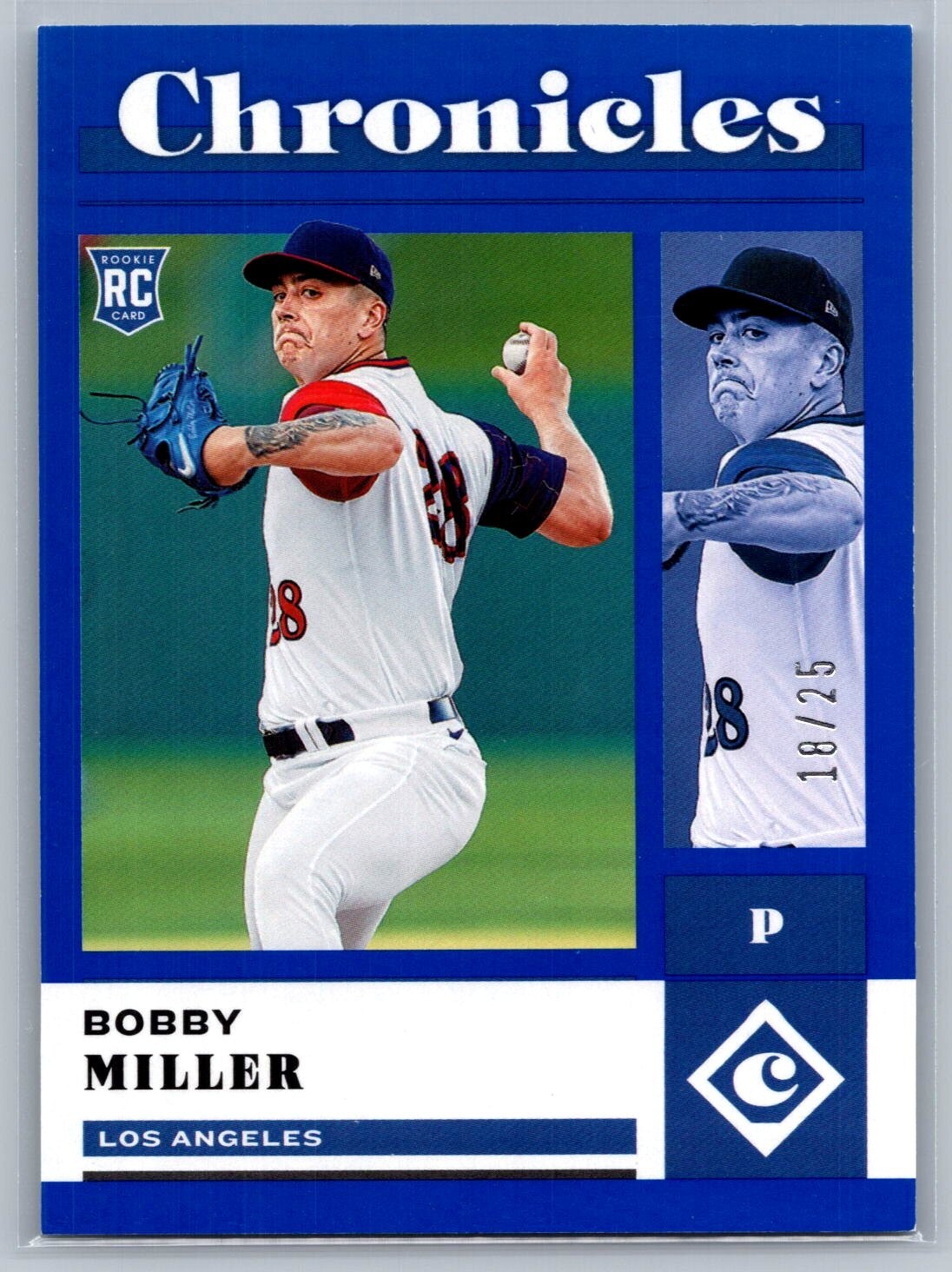 2023 Panini Chronicles #1 Bobby Miller /25 Blue (RC)