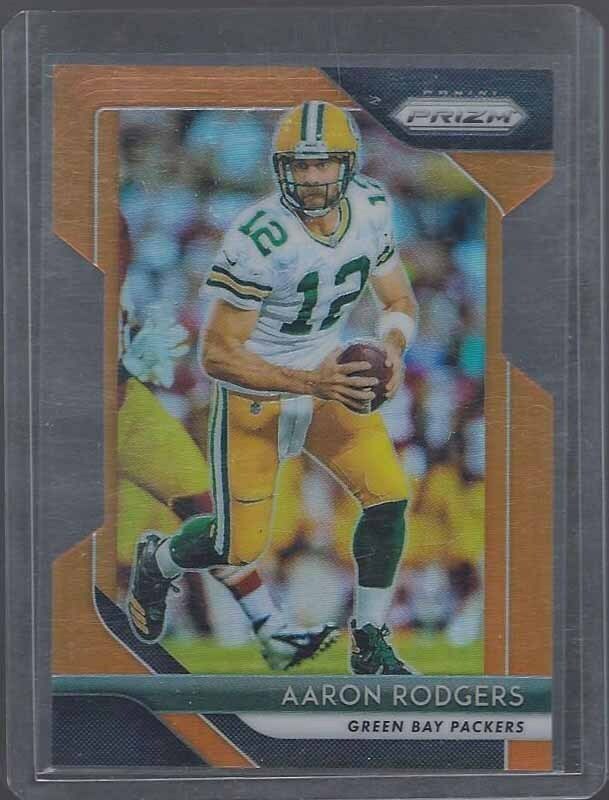 AARON RODGERS 2018 PANINI PRIZM ORANGE DIE CUT PRIZMS #D 41/249