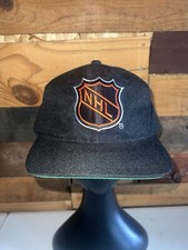 Vintage 90s NHL Hockey LOGO Black colored Hat Sports Specialties Brand