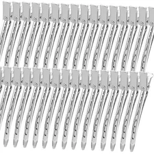 24 Pcs 3.5 Inch Duck Bill Hair Clips Metal Alligator Curl Clips Hair Pins