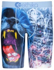 Ethika Staple RUSS MILLIONS Wild Animal Fangs Diamonds Boxer Briefs Men's NIP