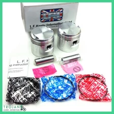 PISTON & RING SET, TRIUMPH, PRE-UNIT, 650,6T,T110 IRON HEAD,0.000, 70-2891 / STD