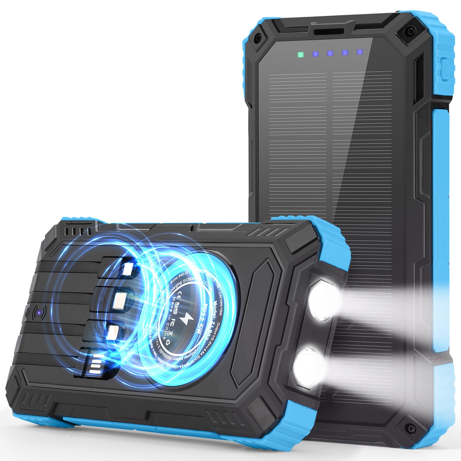 Solar Charger Power Bank,36000mAh Portable Wireless Charger with USB-C in/Out...