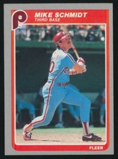 1985 Fleer #265 Mike Schmidt, Philadelphia Phillies, HOF.