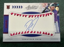 2020 Absolute Baseball Material Signatures Pink /75 Yonathan Daza Rookie Auto RC
