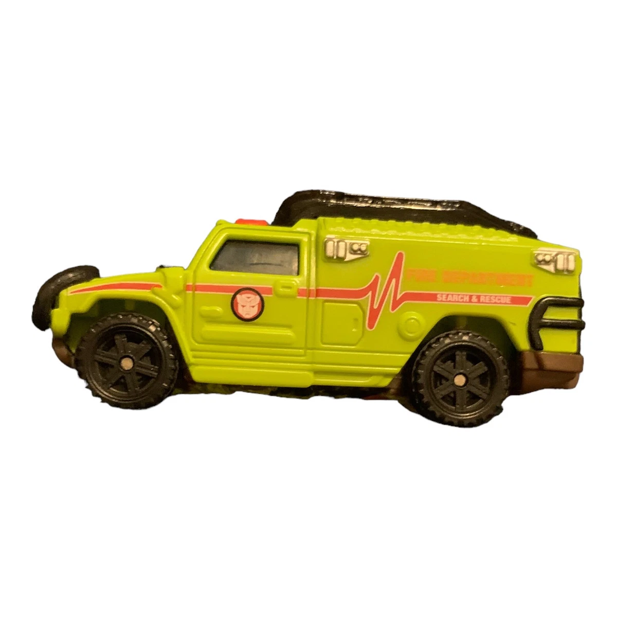 Vintage Hasbro Transformers Ratchet Green Rescue Truck Die Cast