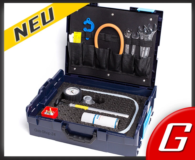 GAS-SHOP-24 GOK Dichtprüfgerät Dichtheitsprüfgerät Leak Check Wohnmobil Prüfkoffer G 607 608