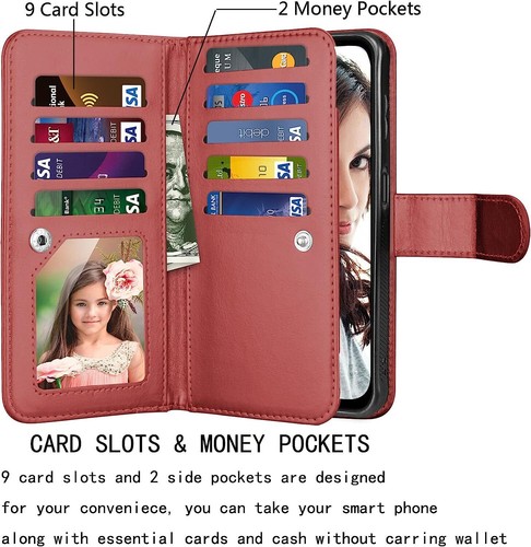 Funda de cuero billetera con soporte para teléfono Samsung Galaxy A15 A14 A54 5G A03S A13 - Imagen 27 de 75