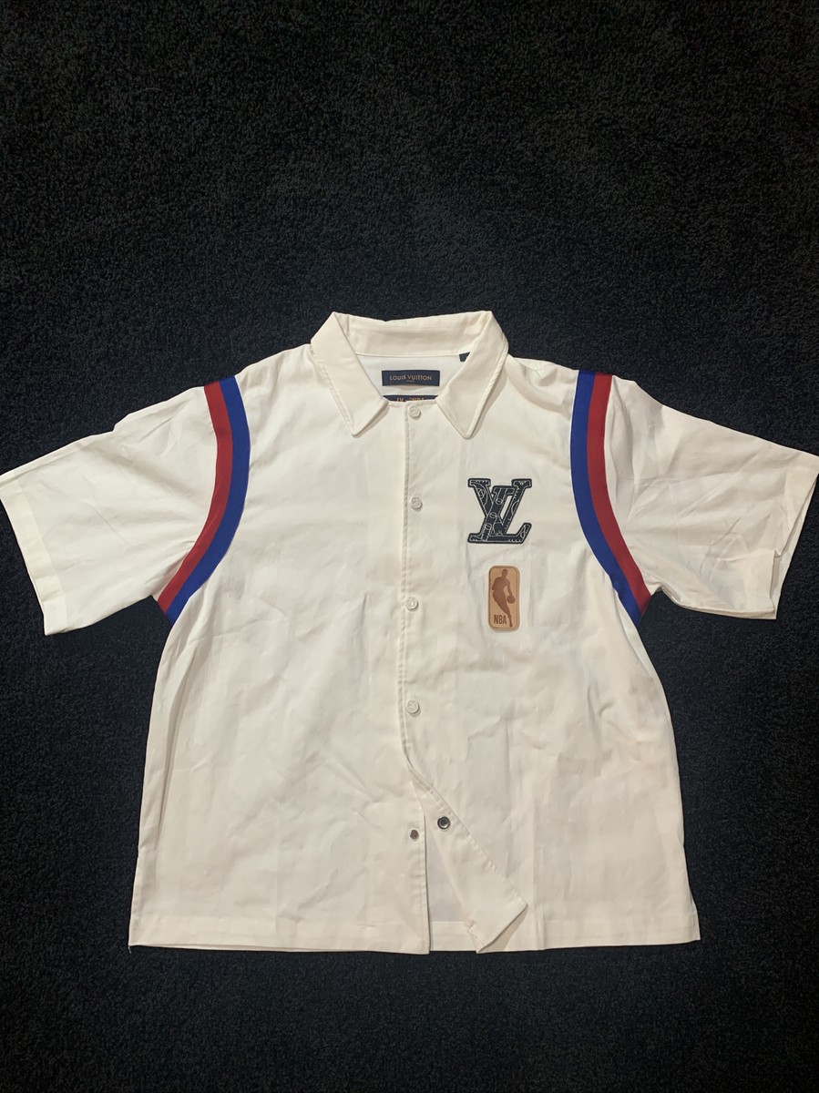 Louis Vuitton X NBA Basketball Short-Sleeved Shirt Beige | eBay Louis Vuitton X NBA Basketball Short-Sleeved Shirt Beige | eBay