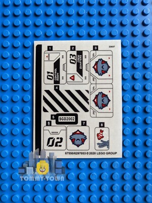 LEGO City Deep Sea Explorers AUFKLEBERBLATT für Set 60265 Ocean Exploration Base