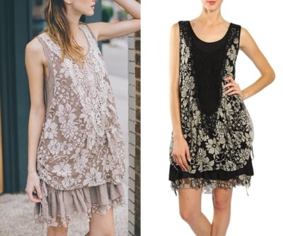 a'reve Plus Size Bohemian Floral Crochet Drape Ruffle Lace Overlay Dress |  eBay